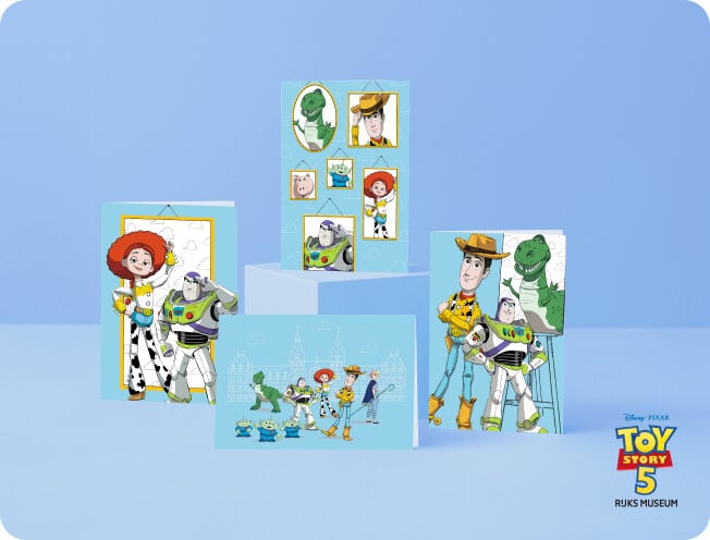 Vier verschillende Toy Story kaarten