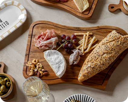 Een borrelplank met hapjes