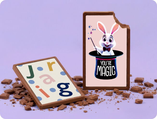 Twee verschillende chocoladekaarten