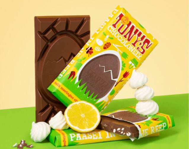 Tony Chocolonely reep met een paasei in het midden