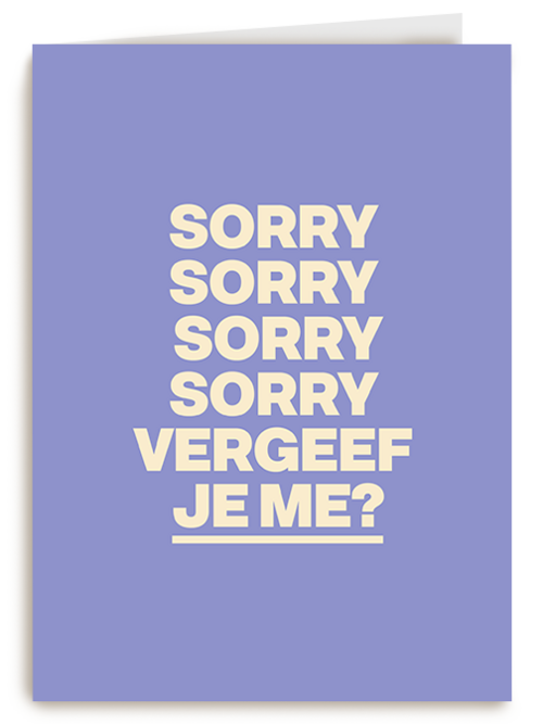 Kaart | Sorry | Andc Sorry Vergeef Je Me