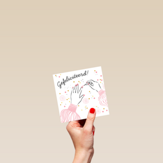 Gefeliciteerd kaart nagellakken