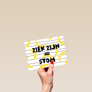 Beterschapskaart ziek zijn is stom
