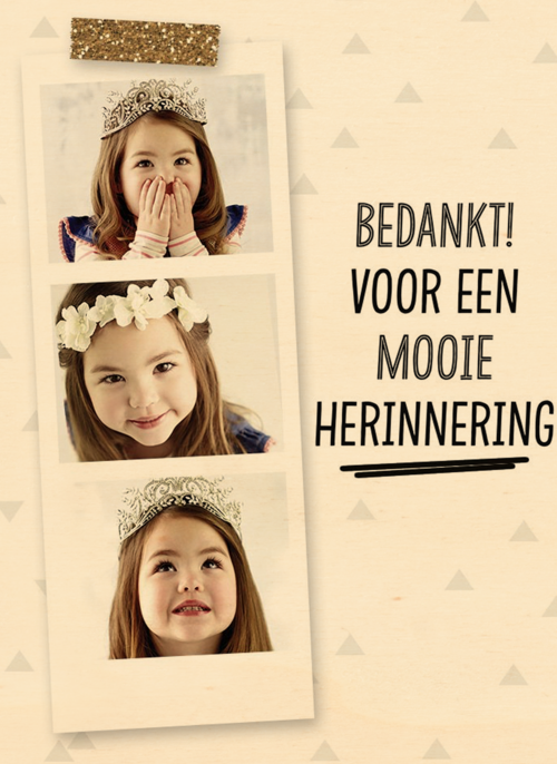 Houten Kaart Communie Lentefeest | Houten Kaart Hallmark | Communie Lentefeest | Bedankt Voor Een Mooie Herinnering