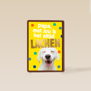 Vaderdagkaart papa met jou is het altijd lachen