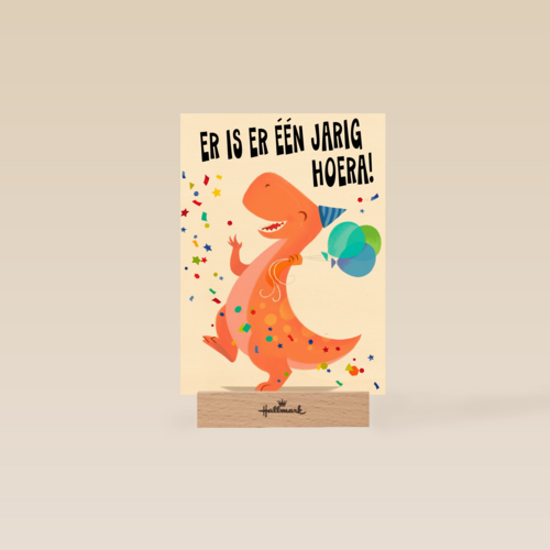 er is een jarig t rex hoera
