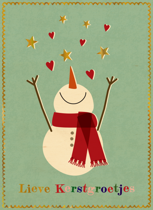 Houten kaart Kerst | Hallmark | Houten kaart Kerst | Hallmark | Kinderpostzegels - Sneeuwman