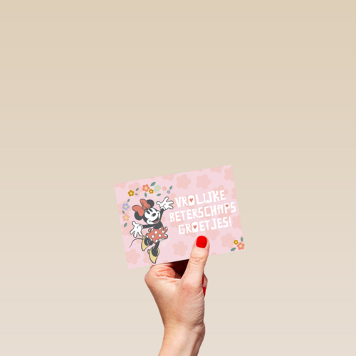Beterschapskaart Minnie Mouse