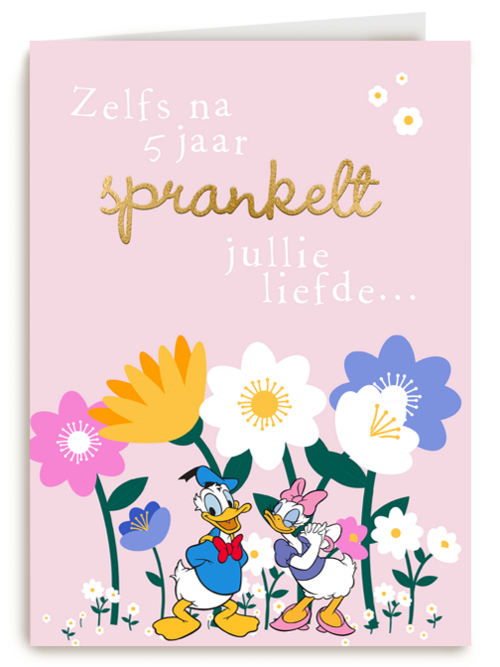 Kaart | Hallmark | Huwelijk | Donald Duck Huwelijk 5 Jaar