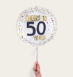 Ballon Cheers to You 50 jaar Confetti Goud 