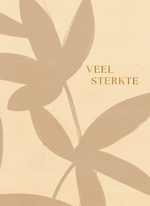 Houten Kaart Condoleance Kaarten Moeilijke Momenten | Houten Kaart Hallmark | Condoleance Kaarten Moeilijke Momenten | Veel Sterkte Beige