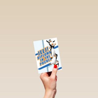 Penguins Jeej diploma in the pocket