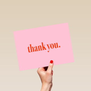 bedanktkaart thank you roze