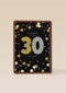 Verjaardagskaart leeftijden Cheers to 30 years zilver goud zwart