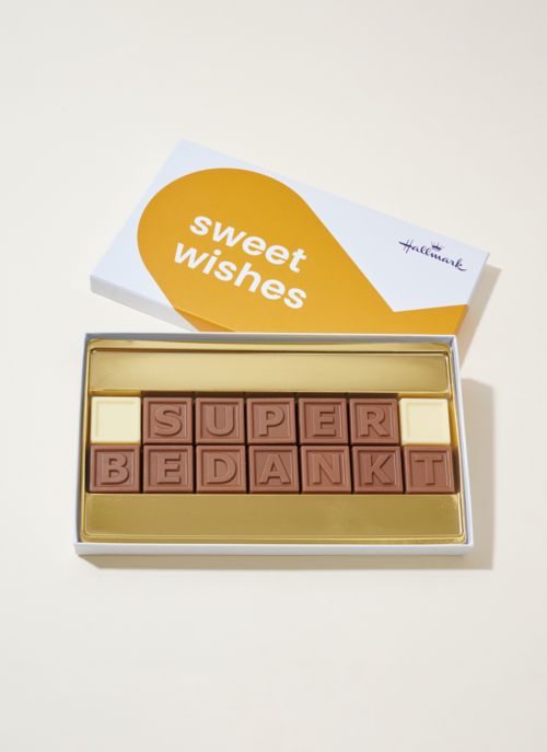 Chocotelegram Super Bedankt | Hallmark Cadeau Chocolade |