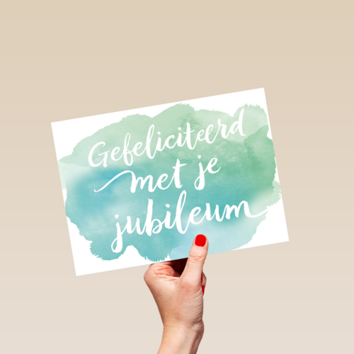 watercolor gefeliciteerd met je jubileum