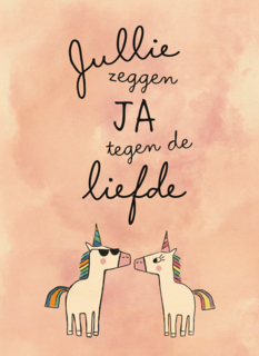 jullie zeggen ja tegen de liefde