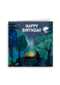Verjaardagskaart man tiener jongen kampvuur Happy Birthday