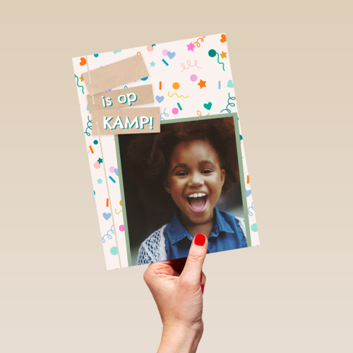 Op Kamp Fotokaart Confetti