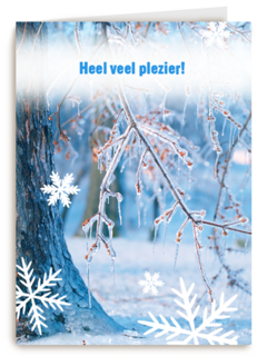 winters landschap met sneeuwvlokken