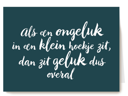 als een ongeluk in een klein zit