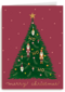 Kerstkaart kerstboom nutcracker