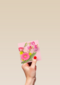Verjaardagskaart bloemen van harte