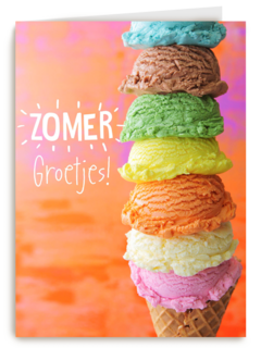 gekleurd ijsje zomer groetjes