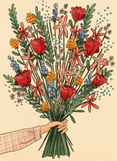 Blanco kaart bos bloemen Matia Studio powervrouw