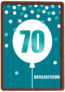 Verjaardagskaart leeftijden man 70 ballon