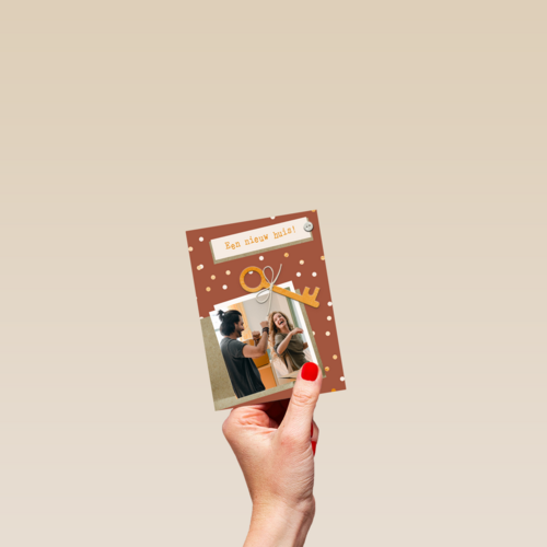 verhuisd fotokaart een nieuw huis
