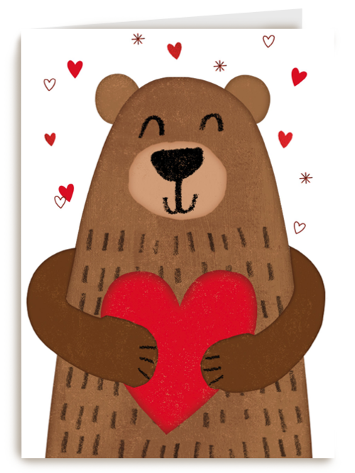 Kaart Hallmark | Vriendschap Liefde Valentijn | Valentijnskaart Klassiek Beer Met Hart