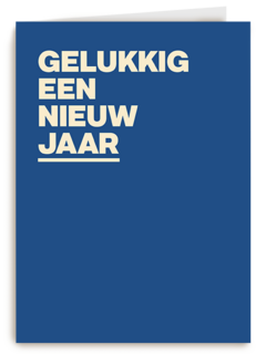 nieuwjaarskaart gelukkig een nieuw jaar