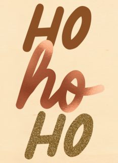 kerstkaart hip ho ho ho