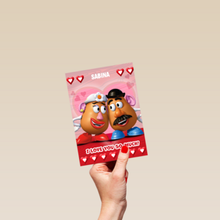 Toy Story liefde kaart Mr en Mrs Potatohead
