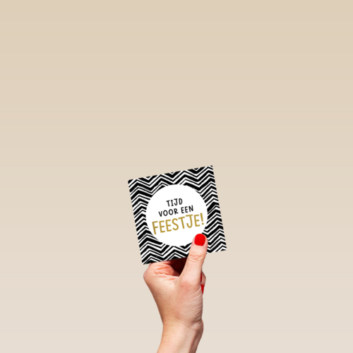 tijd voor een feestje met goud en patroon