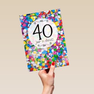 confetti 40 jaar in dienst