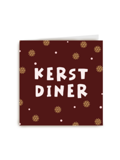 Kerst uitnodiging Kerstdiner modern