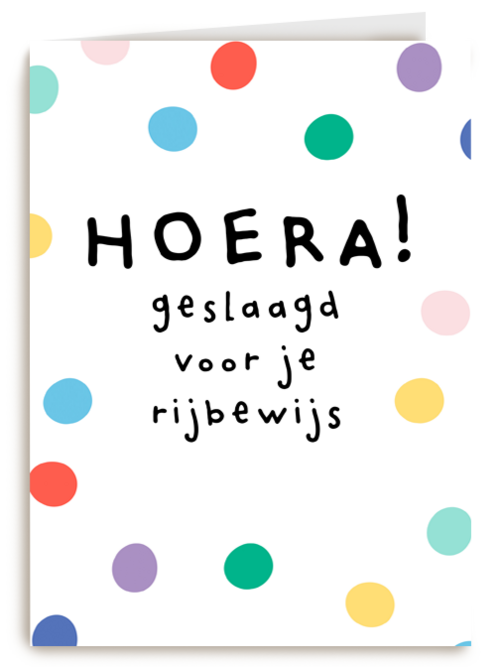 Geslaagd kaart hoera geslaagd voor je rijbewijs