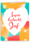 super bedankt juf met deze kaart met hart