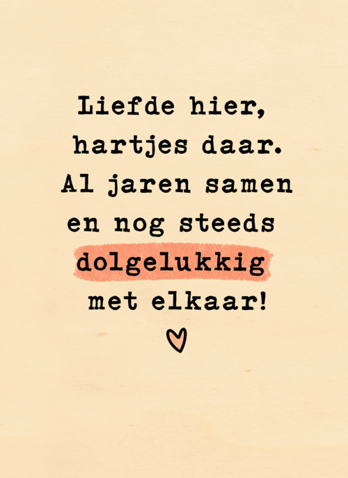 Houten Kaart Huwelijksjubileum | Houten Kaart Hallmark | Huwelijksjubileum | Liefdesjubileum Dolgelukkig Met Elkaar