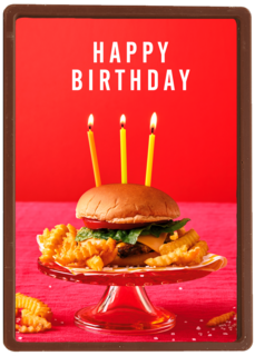 Happy Birthday hamburger