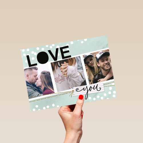 love you fotokaart 3 fotos