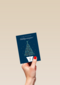 zakelijke kerstkaart met kerstboom en logo