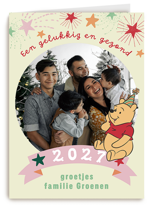 Fotokaart Nieuwjaar | Hallmark |  Fotokaart Hallmark | Nieuwjaar | Disney Een Gelukkig En Gezond 2027 Fotokaart Winnie The Pooh