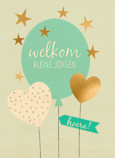 Babykaart zoon Welkom kleine jongen