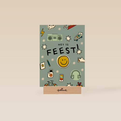 verjaardagskaart het is feest