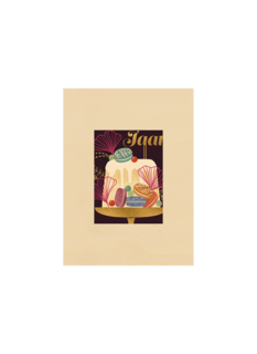 Verjaardagskaart stijvolle taart met leeftijd