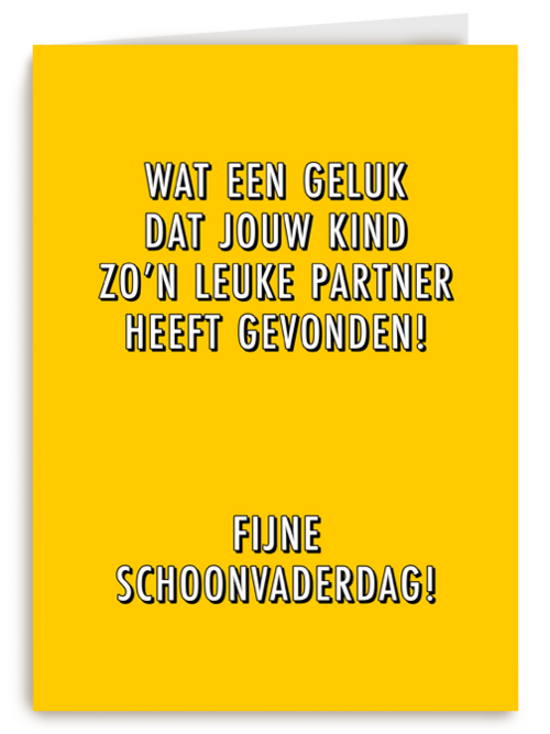 Grappige schoonvaderdagkaart