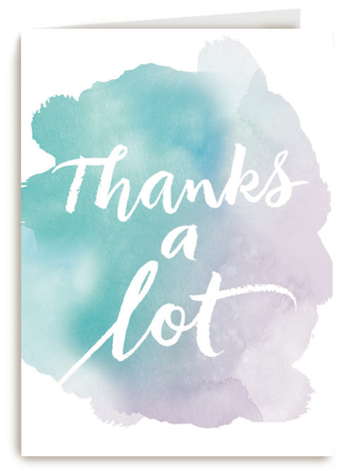 thanks a lot watercolor